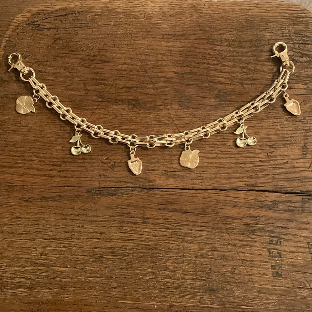 Purse/Bag Chain (Large) with Strawberry, Cherry & Apple Charms NWOT ๐๐ ๐ - Picture 5 of 5